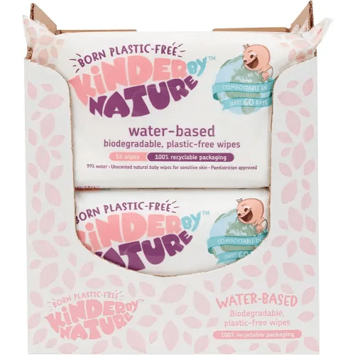 Jackson Reece Kinder by Nature Water-Based Baby Wipes - 56 Count (Case of 12 packs)