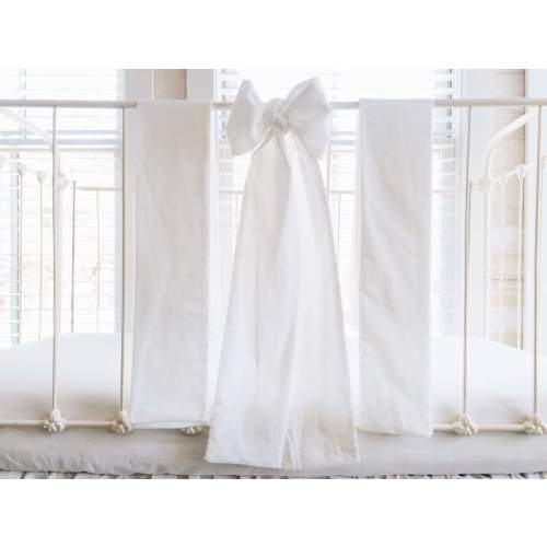 White Large Crib Bow | High Cotton Textile