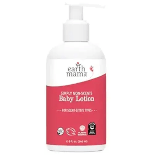 Earth Mama Simply Non-Scents Baby Lotion for Dry Skin - Calendula Cream for Newborn Skin Care - 8 oz - Fragrance Free - Infant Essentials