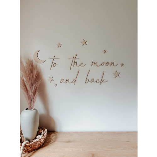 To the moon and back | Wall decal | 3D Wall Decal | Kids Bedroom Decor | Organization | Book shelf| Office Decor | Playroom Decor | Nursery