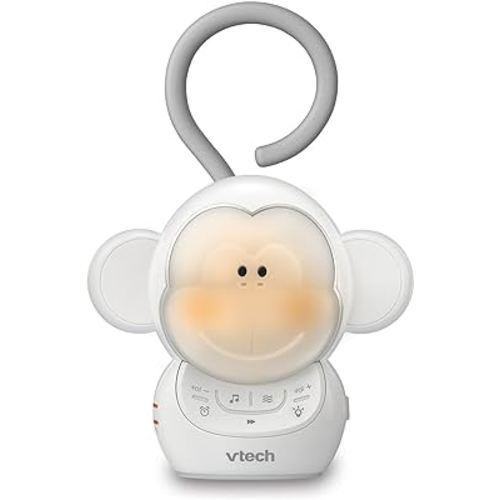 VTech BC8211 Myla The Monkey Baby Sleep Soother with a White Noise Sound Machine Featuring 5 Soft Ambient Sounds, 5 Calming Melodies & Soft-Glow Night Light, 1 Count (Pack of 1)