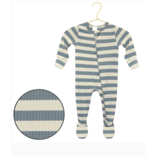 Lincoln Ribbed Zipper Footies