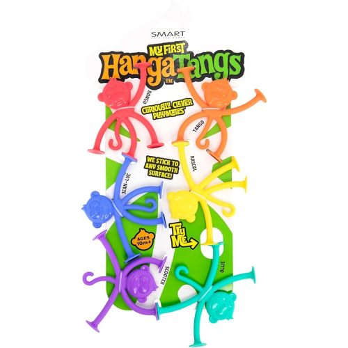 My First HangaTangs: 6-Pack of Curiously Clever Playthings Made from Food-Grade Silicone for Ages 1 +