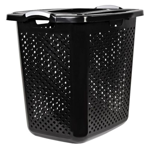 Home Logic XL Bushel Lidded Hamper Black
