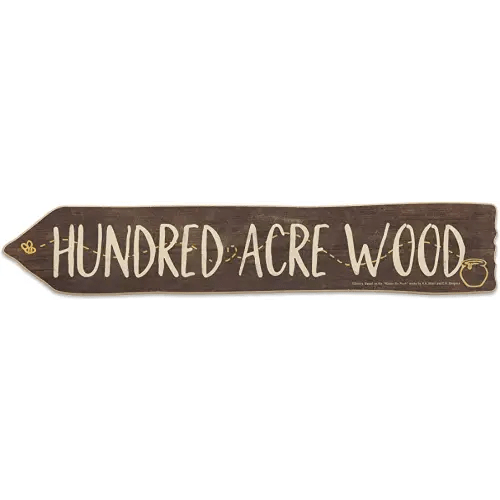 Open Road Brands Disney Winnie The Pooh Hundred Acre Wood Arrow Wall Decor - Cute Winnie The Pooh Decoration