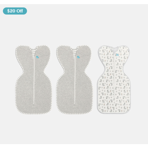 Swaddle Up™ Starter Pack 1.0 TOG (68-75°F) Gray Bunny Original Cotton