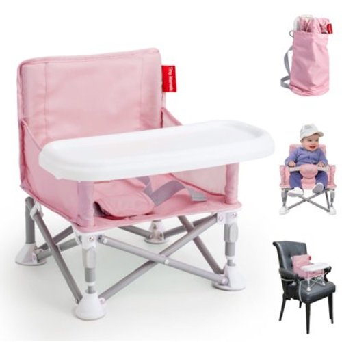 Tiny Marvels Portable 3-in-1 Baby Booster Seat, Foldable, Safe with Child Safety Belt Carry Bag – Perfect for Travel & Family Time