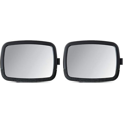 Munchkin Baby Car Mirror for Rear Facing Car Seats, Pivot 360 Baby in-Sight Adjustable Auto Mirror, Black, 2 Pack