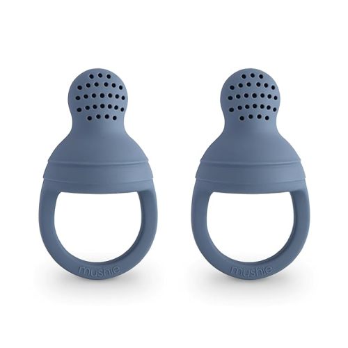 mushie Silicone Baby Fresh Fruit & Food Feeder Pacifier | 6 Months+ (Tradewinds)