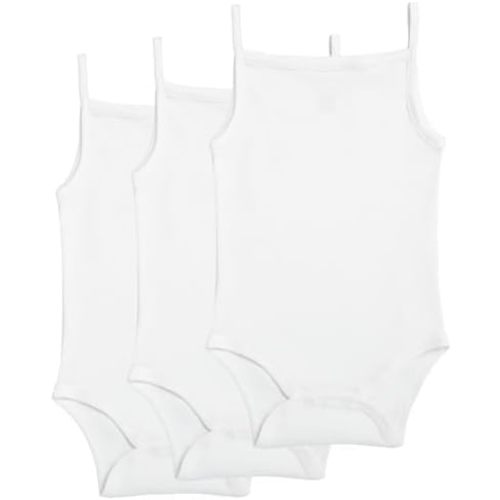 Baby Sleeveless Cami Onesie 100% Organic Pima Cotton Camisole Bodysuit, Infant Unisex Sizes 0-24 Months