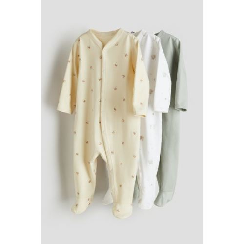3-pack Pajama Jumpsuits with Covered Feet