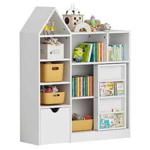 Toy and Book Organizer for Kids, Kids Toy Storage Organizer & Bookshelf