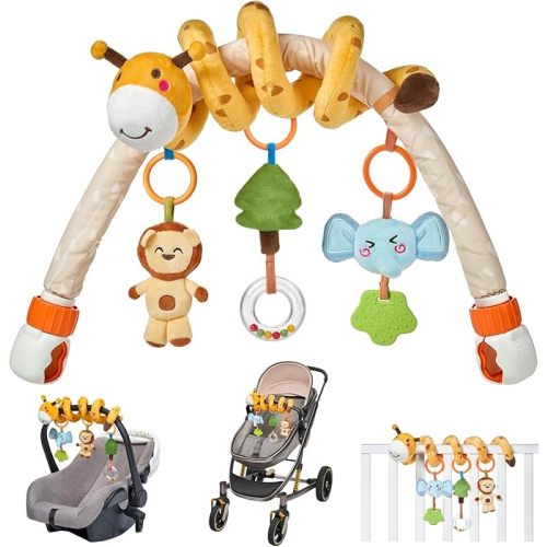 TUMAMA Baby Stroller Arch Toy,Portable Baby Mobile for Bassinet,Car Seat Crib Accessories Travel Activity Arch for Babies Infants 0-12 Months