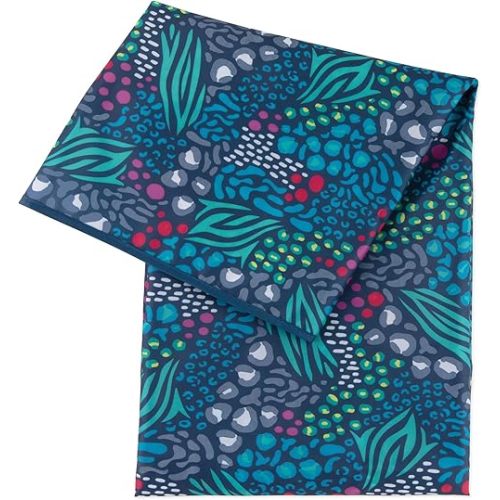Bumkins Baby Splat Mat for Under High Chair, Babies Toddlers Eating Mess Mat, Waterproof Reusable Cloth for Arts and Crafts, Playtime Mat for Kids, Floors or Tables, Fabric 42inx42in, Jungle Blue