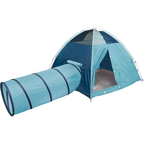 Pacific Play Tents 20431 Hide Me Cool Blue Tent + Tunnel Combo 58" x 58" x 46"