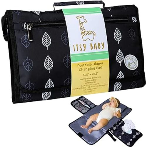 Baby Changing Pad, Premium Extra Long Portable Baby Changing Mat, Diaper Bag or Changing Table Pad, Baby Shower Gifts, Newborn Baby Essentials, Unisex Baby Stuff, Diaper Clutch