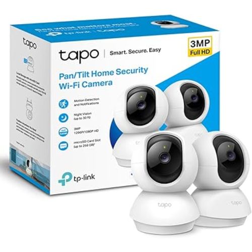 TP-Link Tapo 2K Pan/Tilt Indoor Security WiFi Camera, Baby & Pet Camera w/ 360° Motion Tracking, 2-Way Audio, Night Vision, Cloud & Local Storage (Up to 256 GB), Works w/ Alexa & Google (Tapo C210P2)