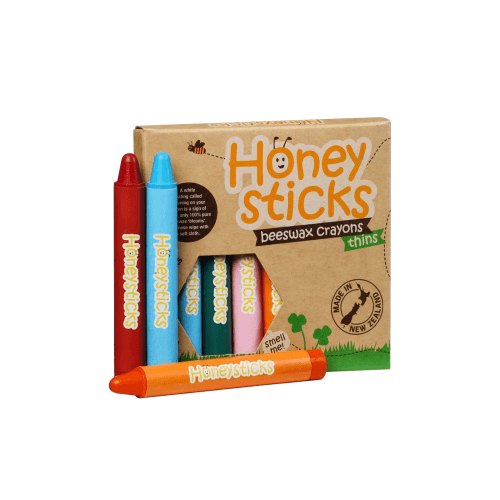 Natural Beeswax Crayon Thins - Set of 8