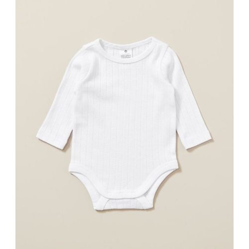 Baby Organic Cotton Pointelle Bodysuit - White | Target Australia