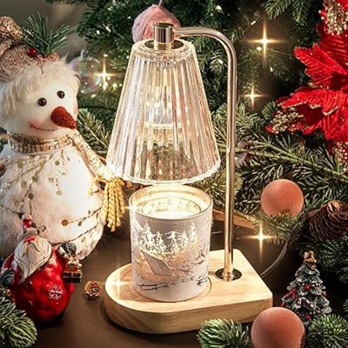 Christmas Candle Warmer Lamp Gifts for Women, Gifts for Mom Christmas, Candle Lamp Warmer with 2 Bulbs, Wax Melt Warmer for Jar Candles, Unique Gift Basket for Christmas Home Decor 2024