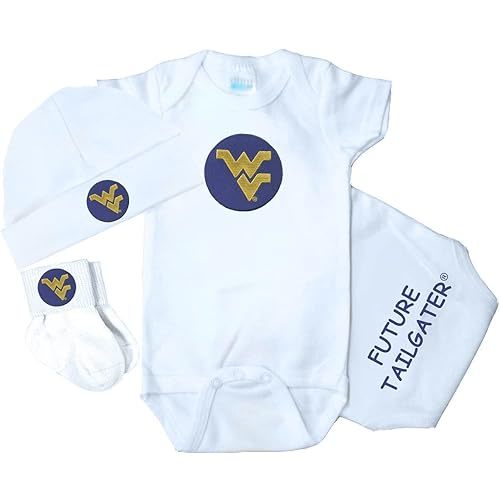 West Virginia Mountaineers Three Piece Baby Set