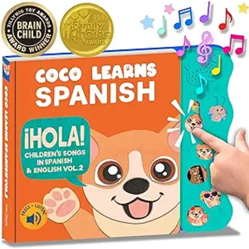 Vol. 2, Spanish Toys For Toddlers 1-3, Spanish Baby Books, Bilingual Children’s Book, Baby Books 0-6 Months In Spanish, Libros En Español Para Niños, Baby Musical Toys 6-12 Months