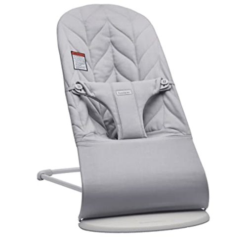 BabyBjörn Bouncer Bliss, Cotton, Petal Quilt, Light Gray - Light gray