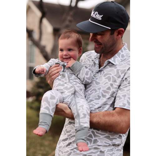 Baby Zip Up - White Camo – BURLEBO