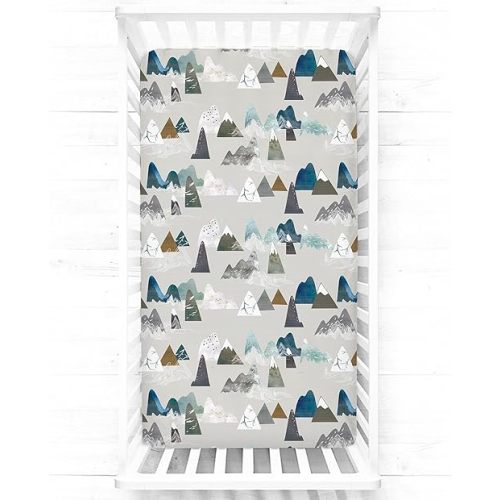 TANOFAR Mountains Baby Boy Crib Sheet Toddler Bed Sheets Soft Breathable Nursery Bedding