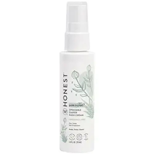 The Honest Company Baby Diaper Rash Cream Spray | Moisturizing + Calming Zinc Oxide | Hypoallergenic, Dermatologist Tested, Cruelty Free | 2 fl oz