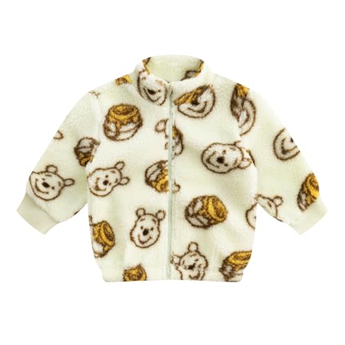 Disney Minnie Mouse Winnie the Pooh Girls Sherpa Coat Jacket for Infant, Toddler, and Big Kids