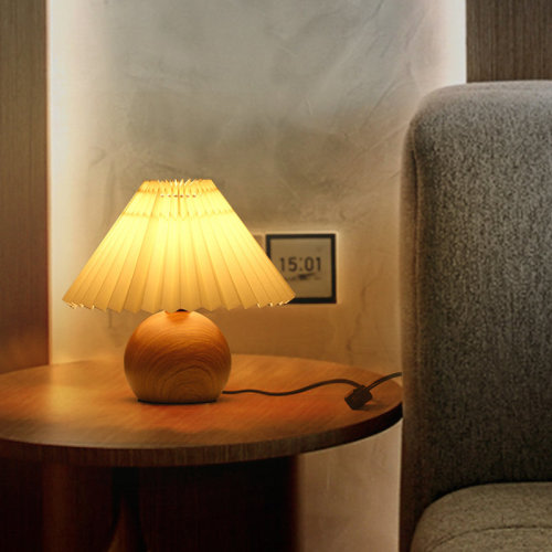 Ebern Designs Small Pleated Table Lamp | Wayfair
