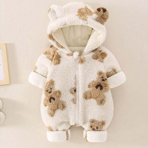 Hooded Furry Teddy Romper – Teeny Mini Me
