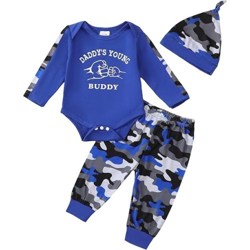NZRVAWS Newborn Baby Boy Clothes Outfits Letter Prined Romper Pants Set Infant Baby Boy Clothing 0 3 6 9 12 18 Months