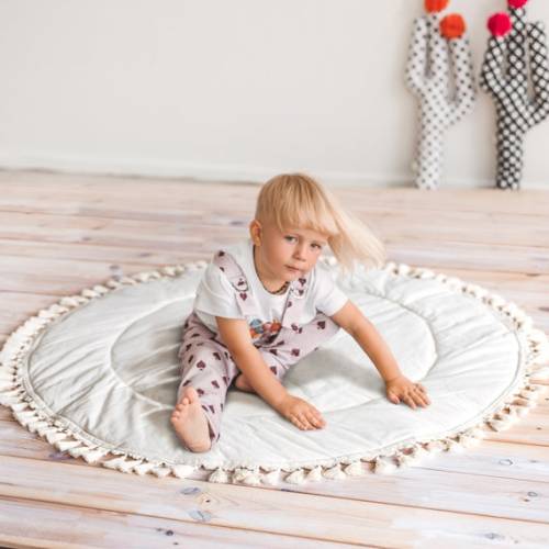 Padded Baby Play Mats for Floor Round Teepee Floor Mat With - Etsy