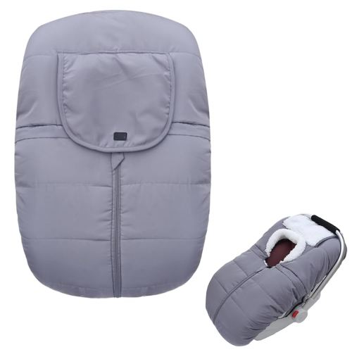 Winter Baby Car Seat Cover, Infant Car Seat Cover for Baby Seat or Stroller, Windproof Infant Warm Carseat for Keeping Newborn Babies Warm(Grey)