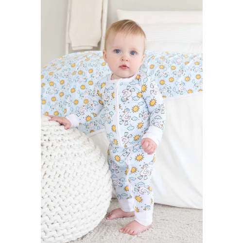 Silly Goose Convertible Zip Romper | Blue