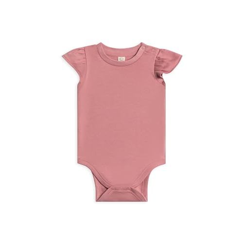 Colored Organics Unisex Newborn 100% Organic Cotton Bodysuit - Short Sleeve Infant One Piece - Baby Boy and Girl Clothing