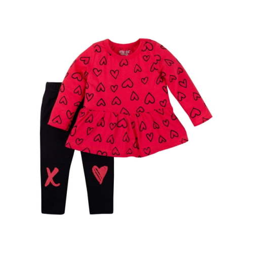 Little Star Organic Baby & Toddler Girl 2Pc Outfit Set, Size NB-5T