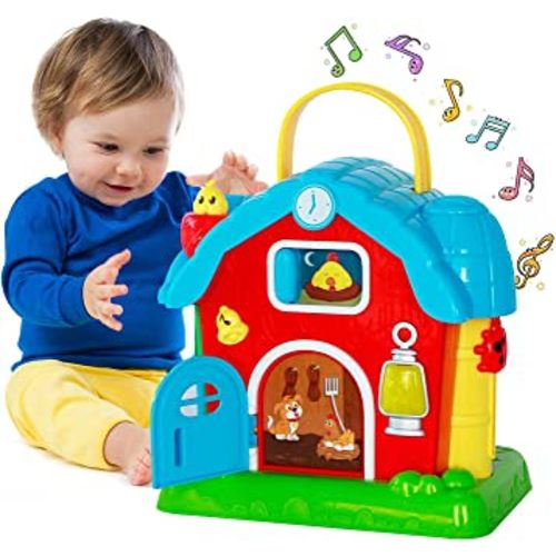 HISTOYE Musical Barn Activity Cube Learning Baby Toys for 1 Year Old Developmental Toddler Early Educational Baby Toys 12-18 Months Interactive Toys for 1 2 3 4 Year Old Girls Boys