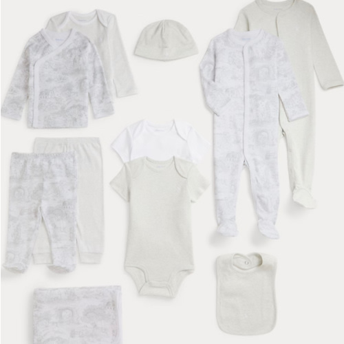 Toile Cotton 12-Piece Gift Set- 6 month