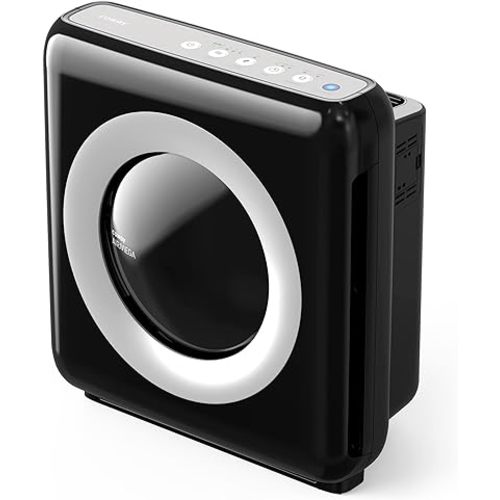 Coway AP-1512HH Mighty Air Purifier with True HEPA and Eco Mode, black/silver, 16.8 x 18.3 x 9.6