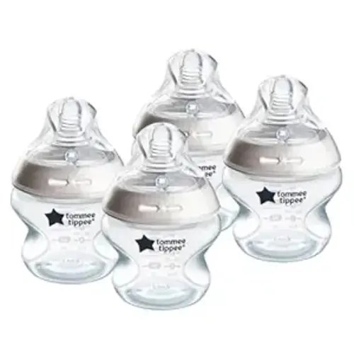 Tommee Tippee Closer to Nature Anti-Colic Baby Bottle, 5oz, Slow-Flow Breast-Like Nipple for a Natural Latch, Anti-Colic Valve, Pack of 4 - 4 Count (Pack of 1)
