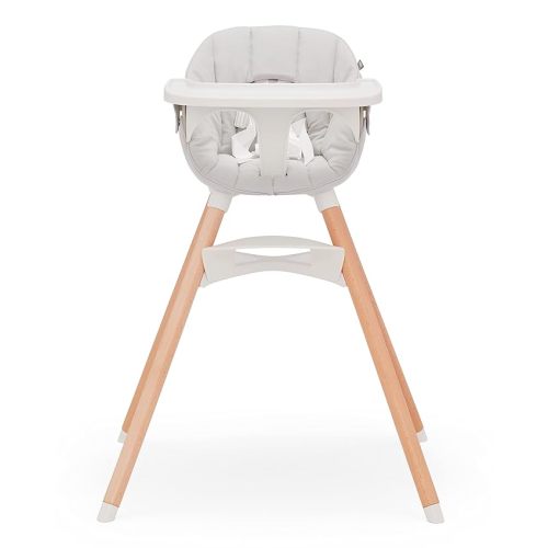 Lalo The Chair Convertible 3-in-1 High Chair for Babies and Toddlers - Wooden ,Baby High Chair with Dishwasher Safe Tray, Adjustable Footrest & Machine Washable High Chair Cushion, Coconut
