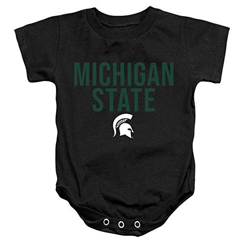 Michigan State University Stacked Unisex Infant Snap Suit for Baby
