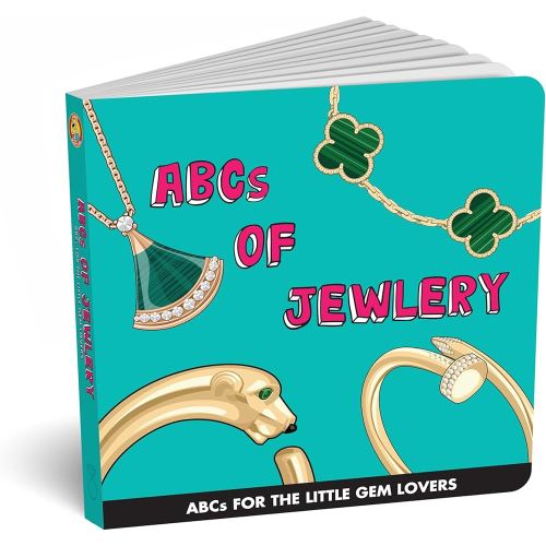ABCs of Jewelry Baby Book – Toddler Board Book Teaching Letters Through Gemstones, Diamonds & Iconic Jewels | Educational Gift for Future Gem Lovers & Stylists | Baby Shower Gift by Diaper Book Club