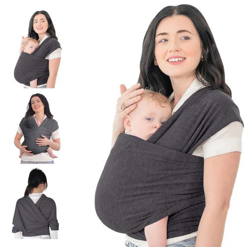 Baby Wrap Carrier,Original Breathable Baby Carrier Wrap Sling Lightweight Hands Free Newborn Wrap Swaddle Holder Adjustable Baby Slings Carrier for Newborn to Infant Toddler Essentials 7 to 35 lbs