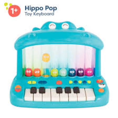 Amazon.com: B. toys- Hippo Pop- Musical Toy Keyboard – Play Piano – Songs, Sounds & Lights – Musical Instrument for Toddlers, Kids – 12 Months + : Toys & Games