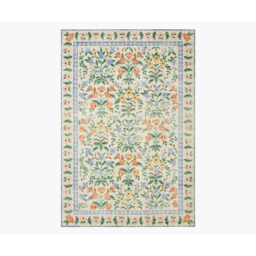 Eden Mughal Garden Power Loomed Rug - Cream