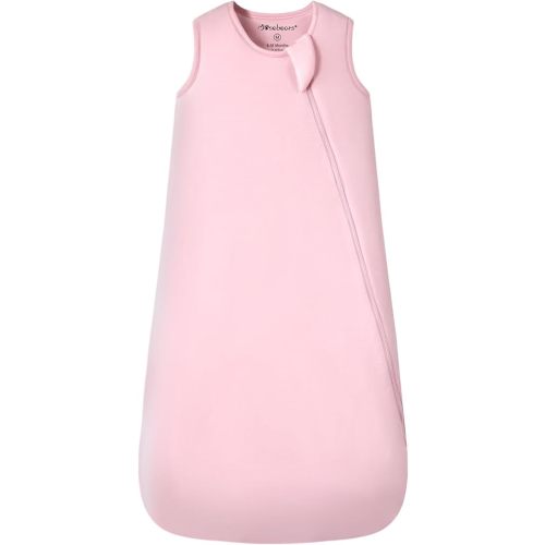 Mosebears Unisex Rayon Made from Bamboo Sleep Sack with 2-Way Zipper,2.5 Tog Baby Winter Sleep Sack (Blush,6-18 Months)